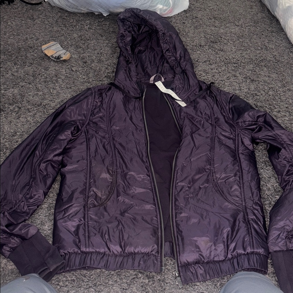 Lululemon Scuba Hoodie Full Zip Glyde Jacket Boysenberry Purple Size 6